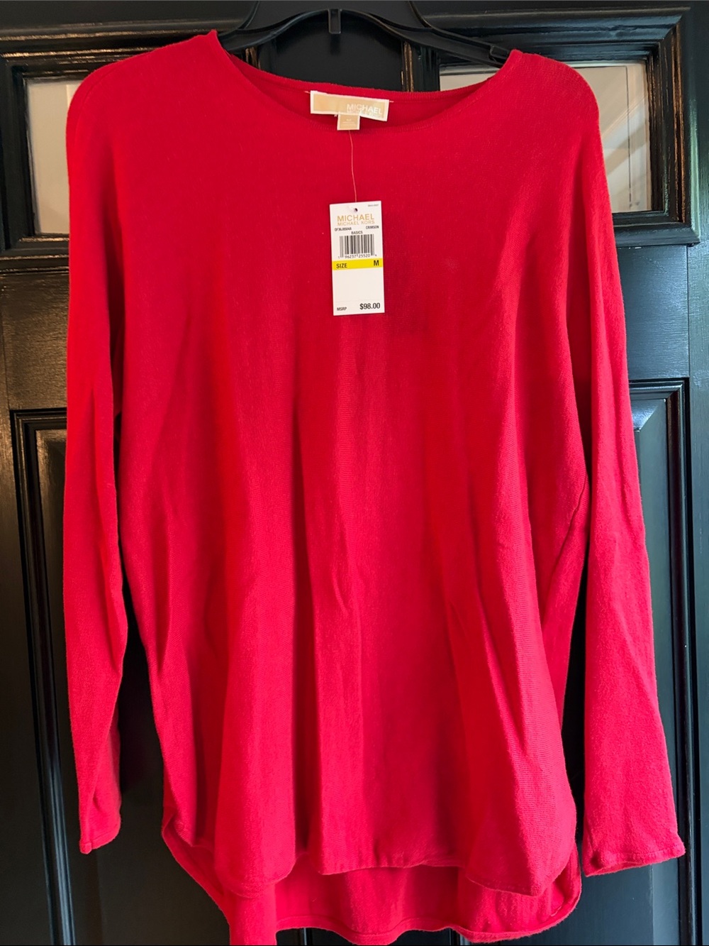 MICHAEL Michael Kors Men's Bright Red Crewneck Sweater tunic
